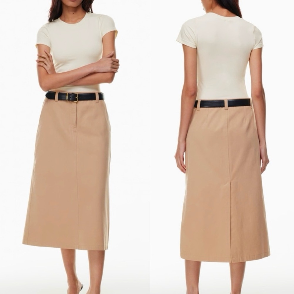 Sunday Best Miko Midi Skirt in Gold Camel